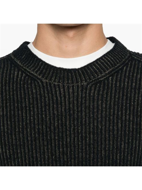 LAMBSWOOL SWEATER C.P.COMPANY | 17CMKN212A006170AM99 BLACK MELANGE